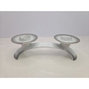 Vintage Rosenthal Bettina Arched Candle Holder White Platinum Germany MCM 3331